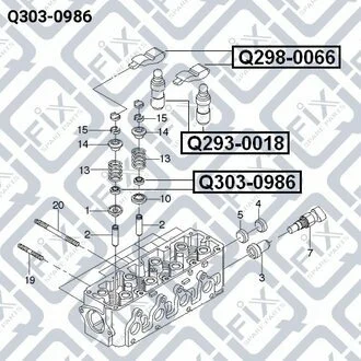 САЛЬНИК КЛАПАНА DAEWOO LANOS (KLAT) 1.5 (A15SMS) 1997.05- Q-fix Q303-0986