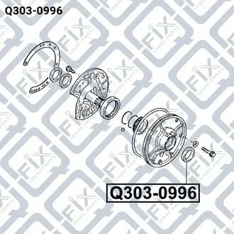 САЛЬНИК КОЛІН ПЕРЕДН 43X60X9 HYUNDAI TUCSON 2004-2010 Q-fix Q303-0996 (фото 1)