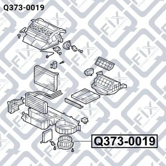Мотор вентилятора обігрівача салону Q-fix Q373-0019