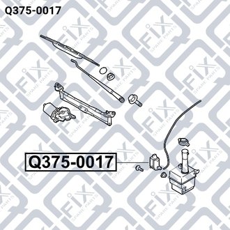 ДВИГАТЕЛЬ БАЧКА омыват HYUNDAI ACCENT 2011- Q-fix Q3750017 (фото 1)