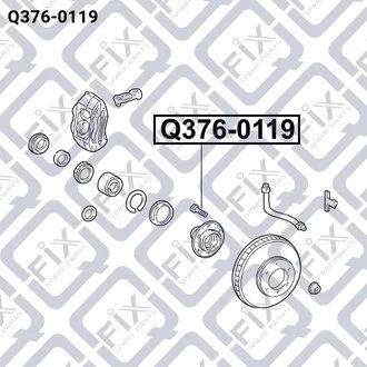 ШПИЛЬКА КОЛІСНА TOYOTA CAMRY ACV40/GSV40 2006-2011 Q-fix Q3760119 (фото 1)