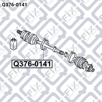 ХОМУТ ПЫЛЬНИКА (К-Т) зубчатый NISSAN/TOYOTA/MITSUBISHI/HONDA/MAZDA Q-fix Q3760141 (фото 1)