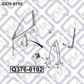 ДВИГАТЕЛЬ СТЕКЛОПОД ПЕРЕД R CHEVROLET LACETTI 2004- Q-fix Q376-0192