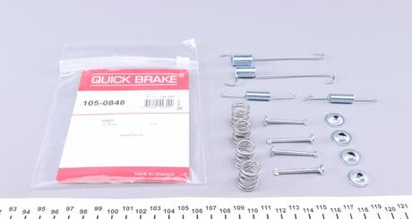 К-кт пружин задніх гальмівних колодок QUICK BRAKE 105-0848 (фото 1)