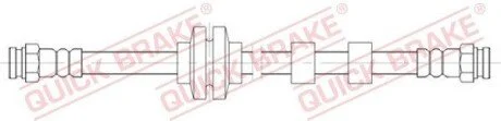 PRZEWOD HAMULC ELAST BRAKE HOSE SZT QUICK BRAKE 22939 (фото 1)