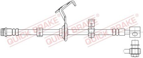 PRZEWOD HAMULC ELAST BRAKE HOSE W/BANJO BOLT SZT QUICK BRAKE 58825X (фото 1)