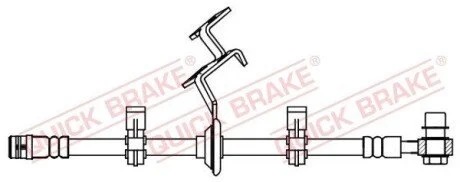 PRZEWOD HAMULC ELAST BRAKE HOSE W/BANJO BOLT SZT QUICK BRAKE 58834X
