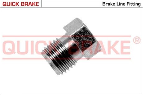 З\&#039;єднувач трубки гальмівної (3/8\&#039;\&#039;x24/10x14.4/d5.0) QUICK BRAKE J (фото 1)