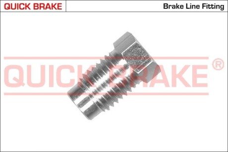 З\&#039;єднувач трубки гальмівної (M10x1.25/10x19.5/d5.0) QUICK BRAKE L (фото 1)