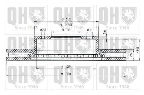 Гальмiвнi диски QUINTON HAZELL BDC3837