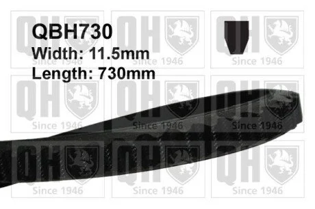 Ремiнь клиновий, 11.5#730 QUINTON HAZELL QBH730