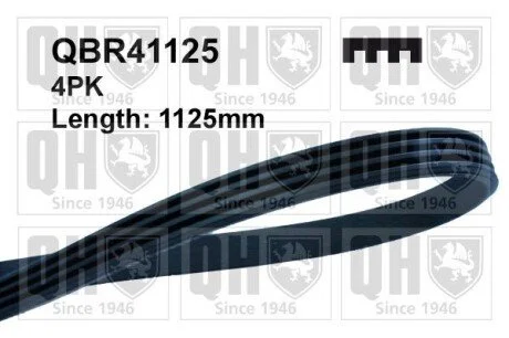 Ремiнь клиновий, 4pk#1125 QUINTON HAZELL QBR41125