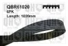 Ремiнь клиновий, 6pk#1020 QUINTON HAZELL QBR61020 (фото 1)