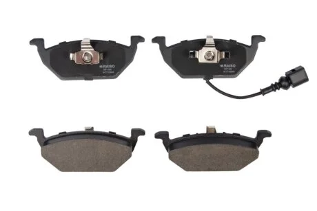 Колодки гальмівні диск. перед. Caddy III/Golf V/Octavia/A3 (з датчиком) 03- RAISO RP1386