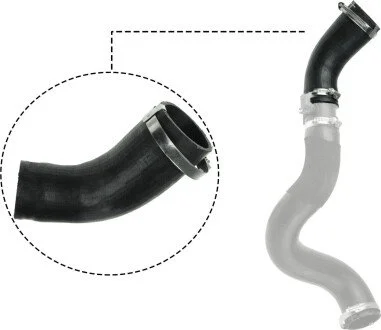 Патрубок інтеркулера Transit 2.2TDCI 11- (короткий) RAPRO R16222