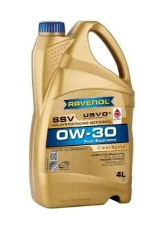 Моторна олива USVO (4L) 0W30,API SP, ACEA A5, B5, MB 229.6, VOLVO 95200377 RAVENOL 111114500401999