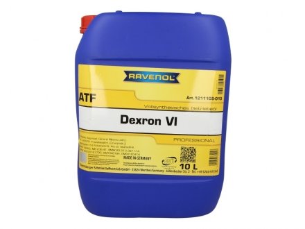 OLEJ ATF DEXRON VI 10L RAVENOL 1211105010