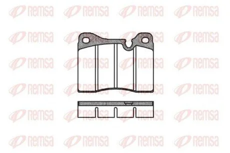 Гальмівні колодки, дискове гальмо (набір) REMSA 001130