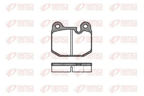 Колодки тормозные дисковые передние REMSA 0014.10