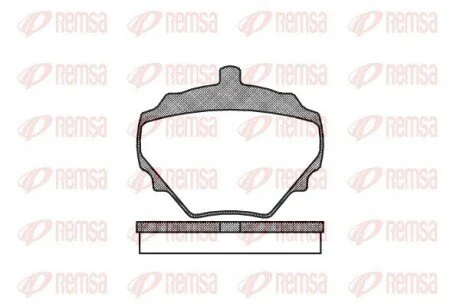 Гальмівні колодки, дискове гальмо (набір) REMSA 005210