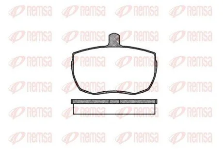 Колодки тормозные дисковые передние REMSA 0056.00