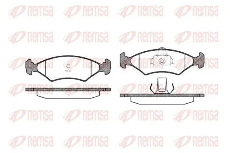 Гальмівні колодки, дискове гальмо (набір) REMSA 011910