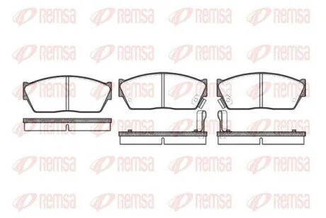 Колодки тормозные дисковые передние REMSA 0147.02