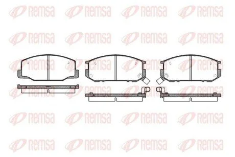 Гальмівні колодки, дискове гальмо (набір) REMSA 015212