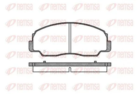 Гальмівні колодки, дискове гальмо (набір) REMSA 017820