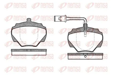 Колодки тормозные дисковые передние REMSA 0222.01