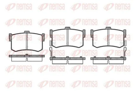 Колодки тормозные дисковые передние REMSA 0242.02