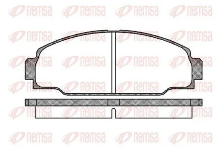 Гальмівні колодки, дискове гальмо (набір) REMSA 027400