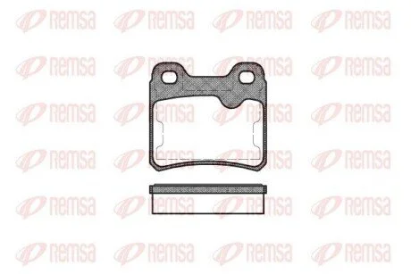 Колодки тормозные дисковые передние REMSA 0282.10