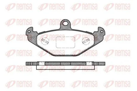 Гальмівні колодки, дискове гальмо (набір) REMSA 034520