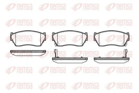 Колодки тормозные дисковые передние REMSA 0364.02