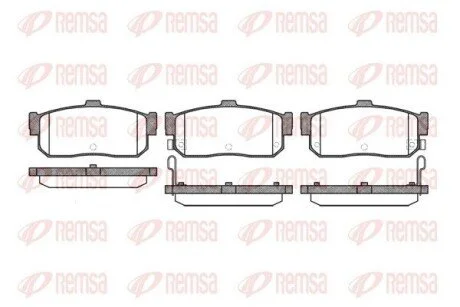 Колодки тормозные дисковые передние REMSA 0366.22