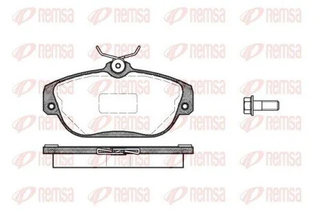 Колодки тормозные дисковые передние REMSA 0368.10