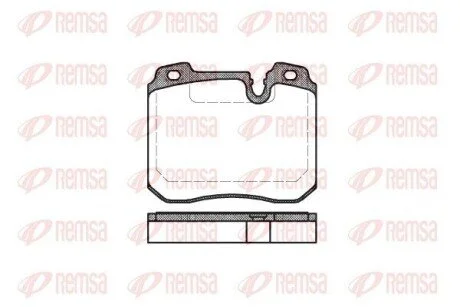 Колодки тормозные дисковые передние REMSA 0378.00