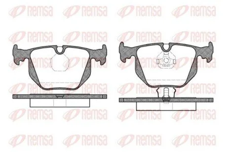 Колодки тормозные дисковые передние REMSA 0381.00