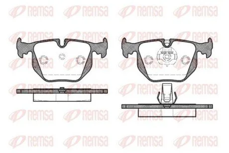 Колодки тормозные дисковые передние REMSA 0381.30