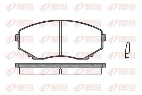 Колодки тормозные дисковые передние REMSA 0397.00