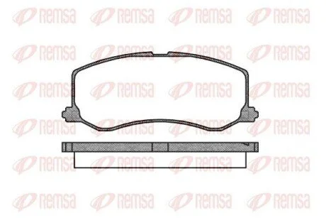 Гальмівні колодки, дискове гальмо (набір) REMSA 041000 (фото 1)
