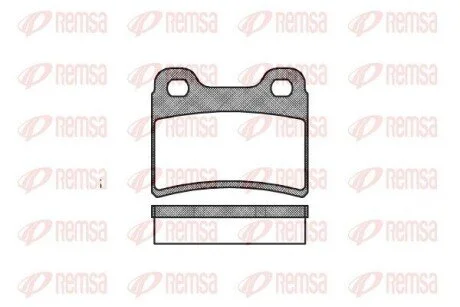 Гальмівні колодки, дискове гальмо (набір) REMSA 041700
