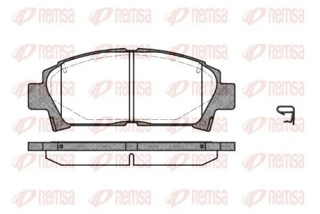 Колодки тормозные дисковые передние REMSA 0427.02