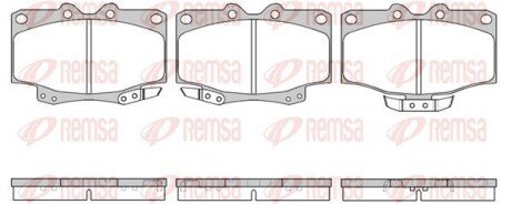 Гальмівні колодки, дискове гальмо (набір) REMSA 043004 (фото 1)