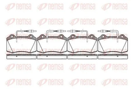 Гальмівні колодки, дискове гальмо (набір) REMSA 043414