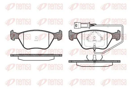Колодки тормозные дисковые передние REMSA 0437.02