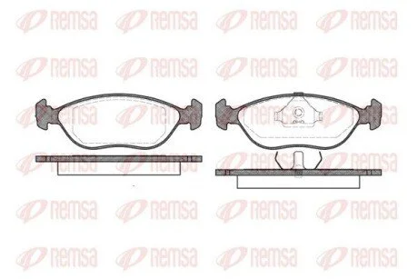 Гальмівні колодки, дискове гальмо (набір) REMSA 044400