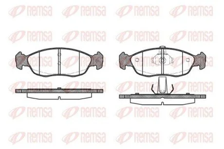 Колодки тормозные дисковые передние REMSA 0461.10
