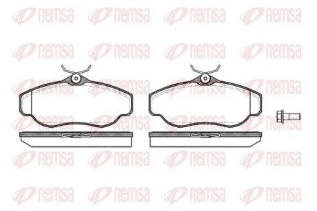 Колодки тормозные дисковые передние REMSA 0576.00
